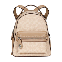 蔻驰 COACH 奢侈品 女士专柜款人造革配皮手提双肩包背包中号卡其色 32715 LHPVT