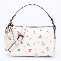 蔻驰 COACH 奢侈品 女士专柜款SHAY皮质手提单肩斜挎包白色印花 600 V5CHK