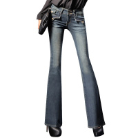 杰斯班纽扣OL微喇牛仔裤JPQ3009