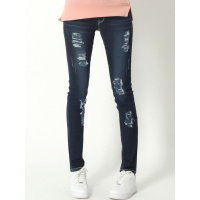 杰斯班破洞小脚牛仔裤JP6036