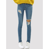 杰斯班破洞小脚牛仔裤JP6041