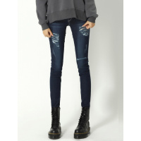 杰斯班破洞小脚牛仔裤JP6039