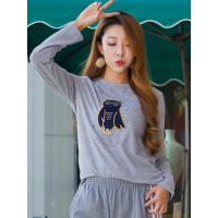 杰斯班猫头鹰印花卫衣JP6253