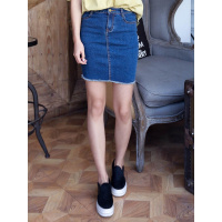 杰斯班牛仔流苏包臀短裙JFK6130