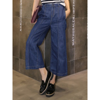 杰斯班宽松显瘦阔腿七分牛仔裤JP6006