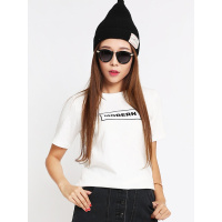 杰斯班全棉字母印花T恤JFT6643