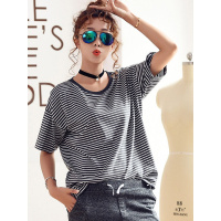杰斯班宽松条纹T恤JP6233