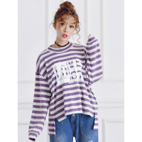 杰斯班宽松条纹印花卫衣JP6268