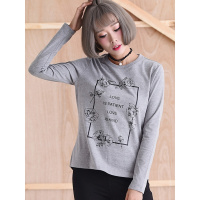 杰斯班玫瑰印花休闲卫衣JP6258