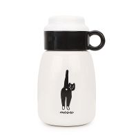 悠品居304不锈钢创意保温杯meow猫咪白色款