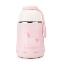 悠品居304不锈钢创意可爱儿童保温杯粉色独角兽款