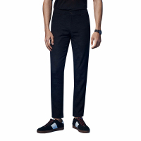 G＆G 男士裤子黑色休闲裤男直筒修身款商务长裤韩版百搭简约男裤