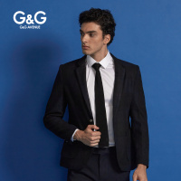 G＆G 男士格子毛呢西服男羊毛英伦风休闲商务青年呢子小西装外套