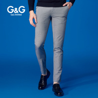 G＆G春季男装纯棉休闲裤男士裤子修身商务直筒小脚裤韩版潮流长裤