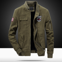 G&G水洗夹克男立领商务中年爸爸装修身型加绒保暖男士外套