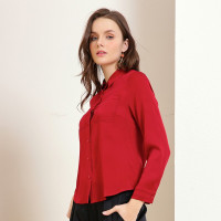 金菊女装春夏季新款真丝衬衫女士长袖桑蚕丝上衣欧美时尚睡衣风衬衣女_1