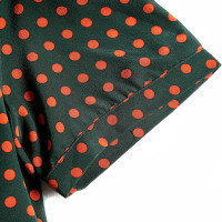 金菊女装春夏新款真丝波点上衣女士桑蚕丝印花衬衫宽松显瘦真丝上衣女时尚百搭大码装真丝衬衣女