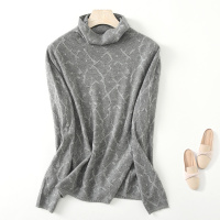 金菊秋冬新款毛衣女高领套头纯色打底衫宽松保暖百搭针织衫
