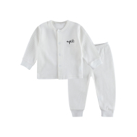 angeeb宝贝心语春秋男女童纯棉前开家居服套装内衣套装