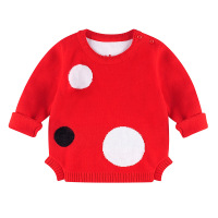angeeb宝贝心语 0至5岁宝宝衣服春秋男童女童毛衣小松鼠纯棉毛织套头衫