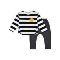 angeeb宝贝心语 0-5岁宝宝套装春秋男童女童套装条纹星星纯棉卫衣套装