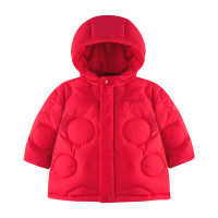 angeeb宝贝心语宝宝秋冬圆圈绗线鸭绒加绒羽绒服