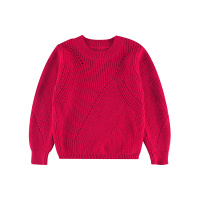 宝贝心语 0-4岁春秋宝宝毛衣纯棉百搭镂空毛衫女童毛衣