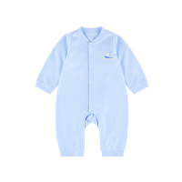 hello mika 米卡 0-2岁婴儿春秋连身衣 新生儿纯棉爬服 宝宝前开连体衣