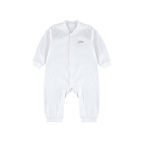 hello mika 米卡 0-2岁宝宝连身衣 婴儿提花前开连身衣 新生儿爬服