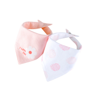 hello mika 米卡 (2条装)婴幼儿纯棉三角巾口水巾