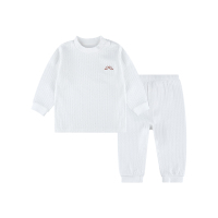 hello mika 米卡 0-4岁宝宝肩开套装 婴儿提花春秋套装 新生儿家居套装