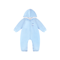 hello mika 米卡 0-2岁婴儿秋冬夹棉连体衣新生儿爬服宝宝前开连身衣