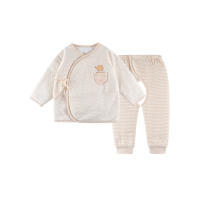 hello mika 米卡 0-6个月婴儿秋冬保暖衣新生儿夹棉家居服宝宝哈衣套装