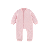 hello mika 米卡 0-2岁婴儿秋冬精梳棉连体衣新生儿爬服宝宝夹棉连身衣