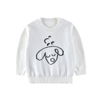 angeeb宝贝心语 0-4岁宝宝衣服春秋男童女童毛衣双面提花纯棉毛织套头衫