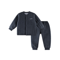 angeeb宝贝心语 0-3岁宝宝套装秋冬男宝女宝纯棉家居服套装前开夹棉套装
