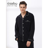 都市丽人旗下自在时光睡衣男长袖棉质秋冬季中厚款家居服 RH8127