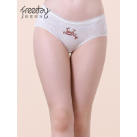 都市丽人旗下自在时光内裤女中腰纯棉100%全棉裆少女三角裤RK8F89