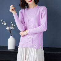 经典麻花斜纹立体编织秋冬圆领原宿风套头长袖直筒宽松休闲女款针织衫