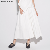 sdeer圣迪奥2018夏装宽松飘逸垂坠感印花裙裤阔腿裤S17281107