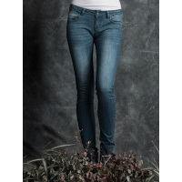 sdeer圣迪奥2018秋装修身水洗磨白猫须显瘦牛仔裤长裤女