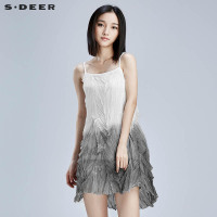 sdeer圣迪奥女装肌理折痕挺括晕染吊带
