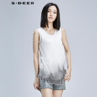 sdeer圣迪奥女装肌理折痕挺括晕染上衣