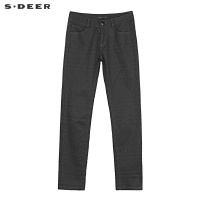 sdeer圣迪奥时尚休闲无松紧腰图腾印花紧身长裤S16280835