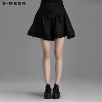 sdeer圣迪奥层次肌理拼叠浪漫短裙S15181391