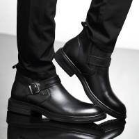 男士棉鞋休闲皮鞋男真皮英伦马商务商务正装高帮韩版男雪地鞋子潮