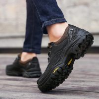 邦楚仕户外皮鞋男 手工低帮男鞋登山鞋休闲鞋运动皮鞋爸爸徒步鞋