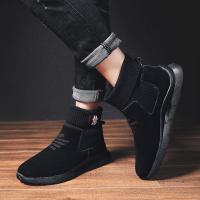 韩版潮流百搭保暖高帮鞋袜子鞋男ins超火高邦潮鞋休闲鞋男鞋秋季