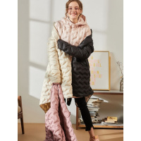 拉夏贝尔2018冬季新韩版保暖显瘦轻薄款连帽外套