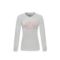 Skechers斯凯奇 针织女装运动服 时尚圆领套头长袖T恤 SAWW175720